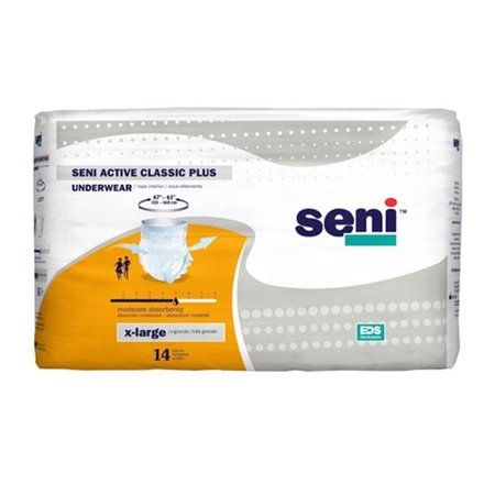 SENI Seni S-XL14-AC2 Active Classic Plus Underwear; Extra Large; Pack of 56 S-XL14-AC2